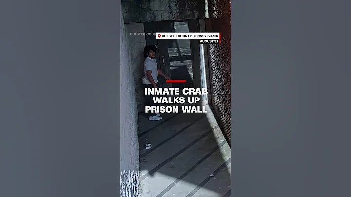 Video shows inmate crab walk walls sideways to escape prison