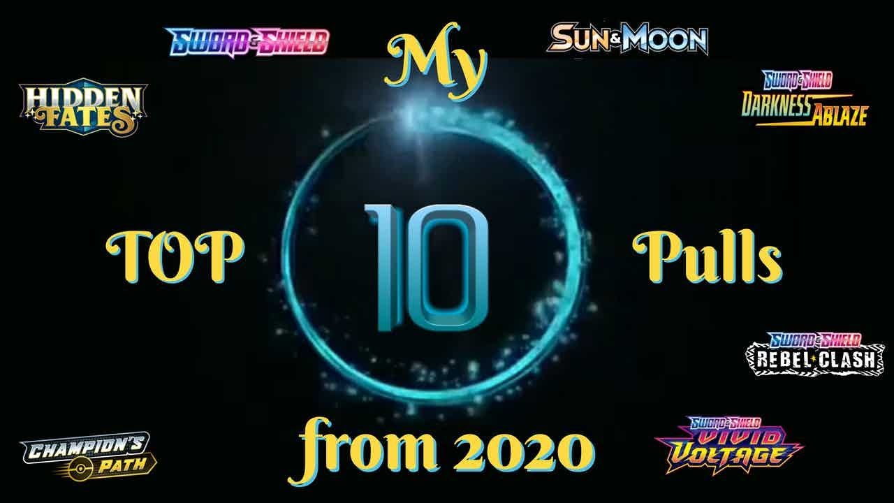 My TOP 10 Pokemon Cards pulls from 2020!! + Channel update and giveaways coming!