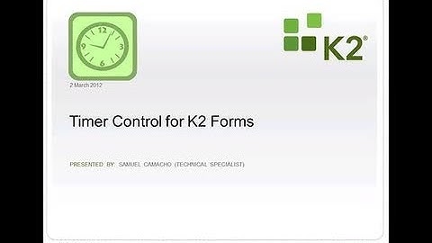 Building custom controls for K2 smartforms