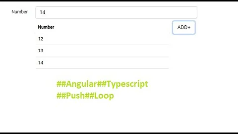 How to push an object into an array and Loop with typescript