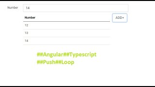 How to push an object into an array and Loop with typescript