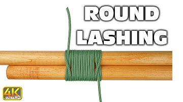 How To Tie the Round Lashing Extend a Pole (4k UHD) #knottying