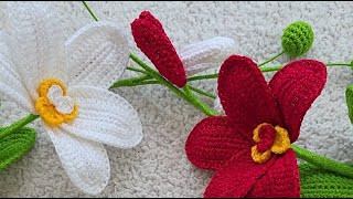 ORQUÍDEAS pequeñas a crochet 🌺 Tutorial aquí en el canal SUSCRIBETE #crochet #diy #ganchillo #like
