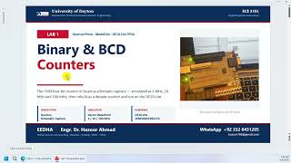 Binary & BCD Counters on FPGA | 7493 in Quartus + DE10-Lite (ECE 215L Lab 1)