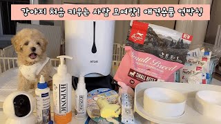 2개월말티푸 애견용품 언박싱 / 내돈내산 택배 같이 뜯어요♥