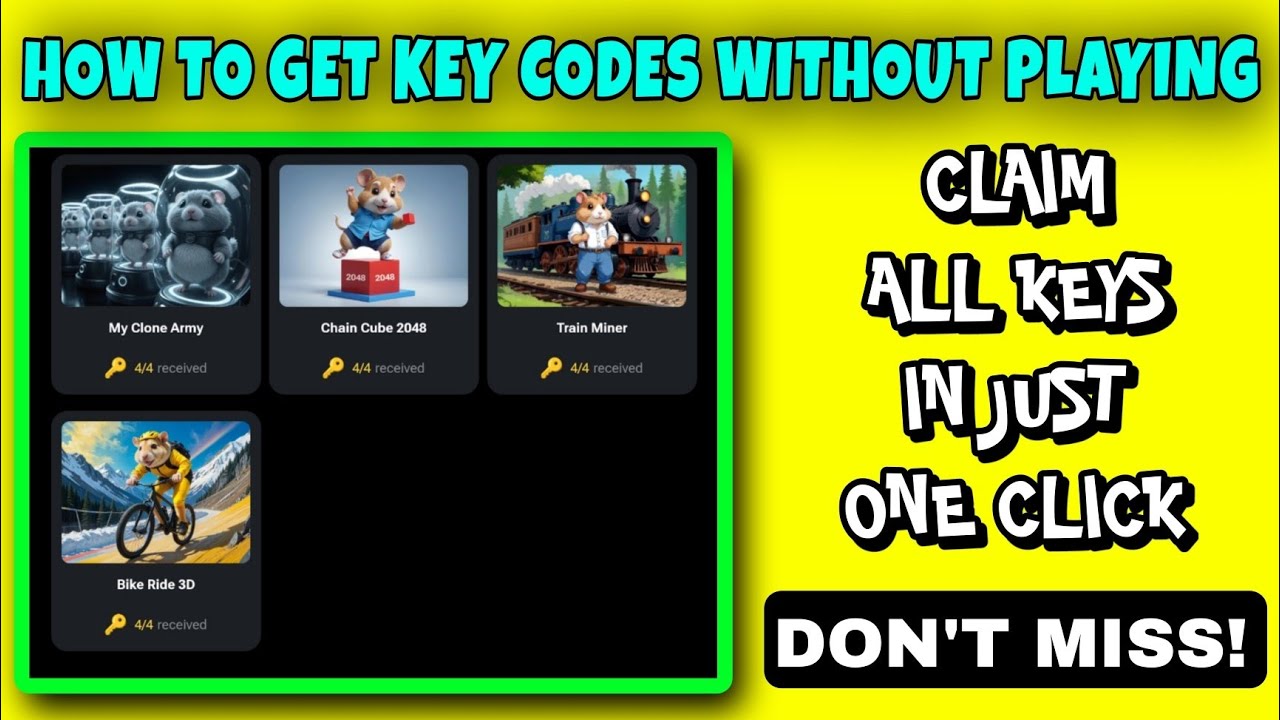 How To Get Hamster Kombat Keys Without Playing | Hamster Kombat Keys ...