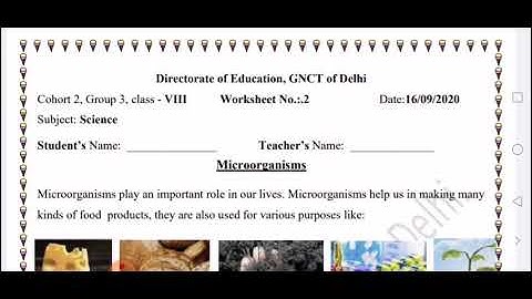CLASS 8 SCIENCE WORKSHEET 2|9-04-2021 |ENGLISH MEDIUM |MICROORGANISMS |EXPLORE ENJOY AND ENRICH