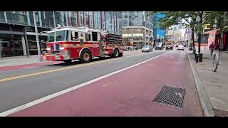 FDNY Engine 210 Passing By In Brooklyn Heights, Brooklyn, New York City