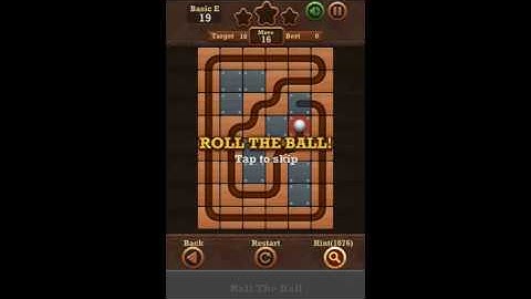 Roll The Ball Slide Puzzle 2 - Moves Basic E Level 19 Walkthrough