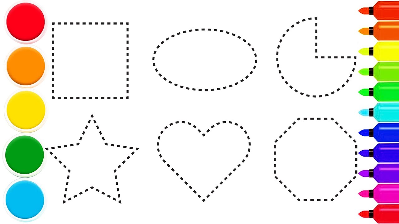 How to draw simple 2d geometric shapes | step by step