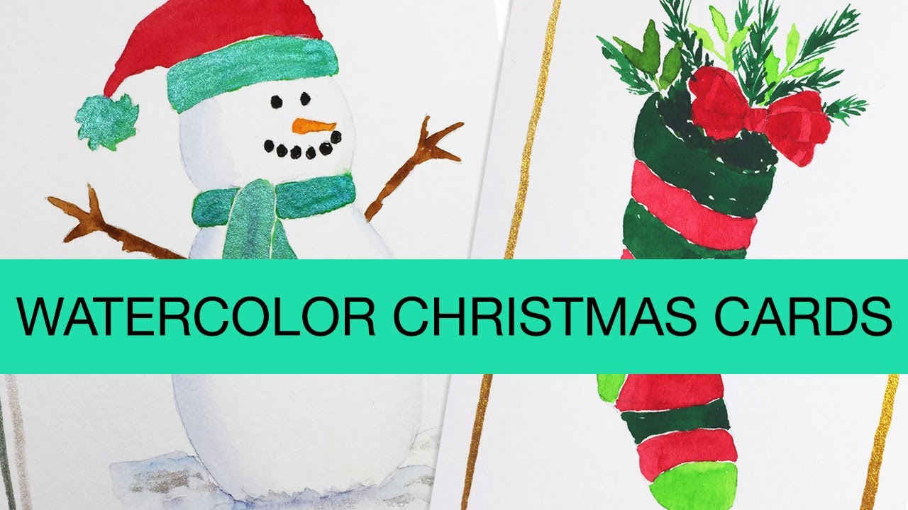 DIY Watercolor Christmas Cards | Paint EASY WATERCOLOR CHRISTMAS ...