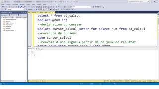 curseur sur sql-server