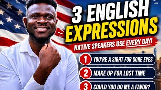 Here are three 3️⃣ English Expressions Native Speakers Use Every Day you must know 🇺🇸🇫🇷😊✅