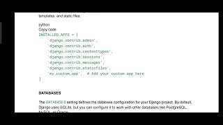 Day 3 In-depth understanding of Setting.py in Django Python