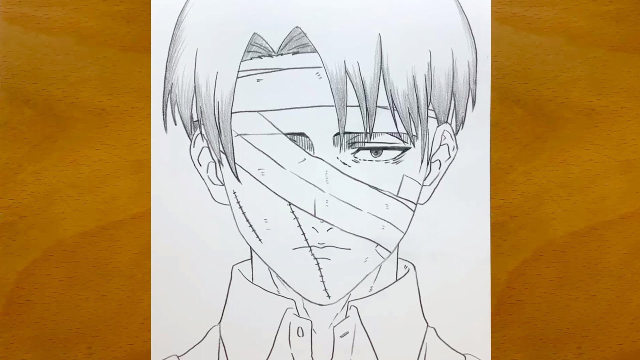 Anime drawing | Draw Levi Ackerman from Attack on Titan | Draw Anime