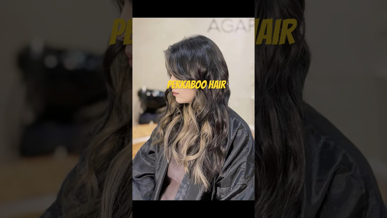 Calgary Private hair salon peekaboo layered hair. 