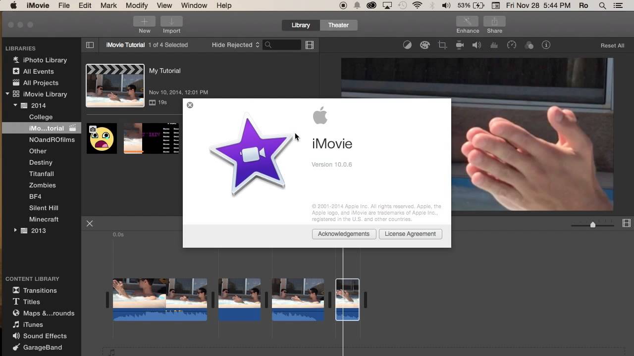 how to add music to imovie 10.0.5