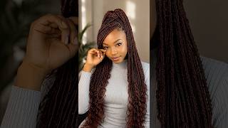 Burgundy faux locs  #beautytrends