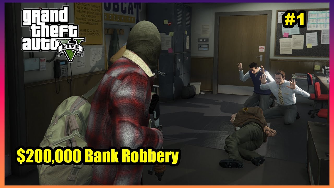 My First Robbery in Bank GTA 5 Gameplay 1 YouTube