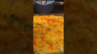 Cheesy broccoli rice casserole #dinner #vegetarian #casseroles
