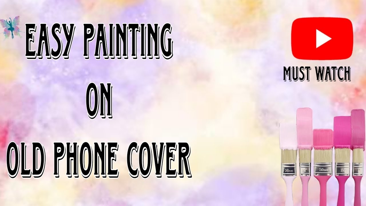 Diy old phone cover 💞/Easy painting on phone cover / acrylic painting 💞 painting ideas viral