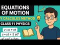 Equations of Motion by Calculus Method | Class 11 Physics | Full Derivation Explained|