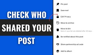 How To Check Who Shared Your Post On Facebook