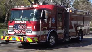 Hanover MA Fire Dept. Engine 1 and A2015 Responding