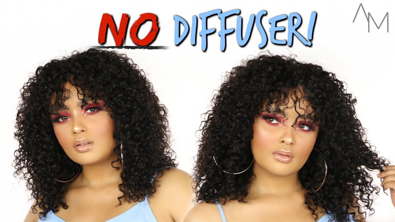 Soft Fluffy Defined Curls WITHOUT A Diffuser! (UNice Hair) - YouTube