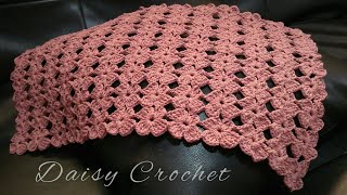 Membuat Taplak Meja Rajut Motif Bunga Daisy #1 - Daisy Crochet