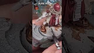 How to paint: Cream cloaks for warhammer 40k #warhammer40k #shorts #miniaturepainting