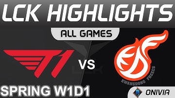 T1 vs KDF Highlights ALL GAMES LCK Spring Season 2022 W1D1 T1 vs Kwangdong Freecs by Onivia