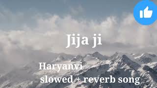Jija Ji Slowed & Reverb Haryanvi New Song 2024
