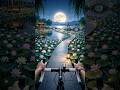 4K Virtual Cycling Tour: Moonlit Lotus Pond & Japanese Garden 🚲🏮