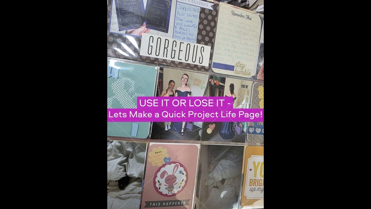 Use It Or Lose It - Let's Make a Quick Project Life Page - YouTube