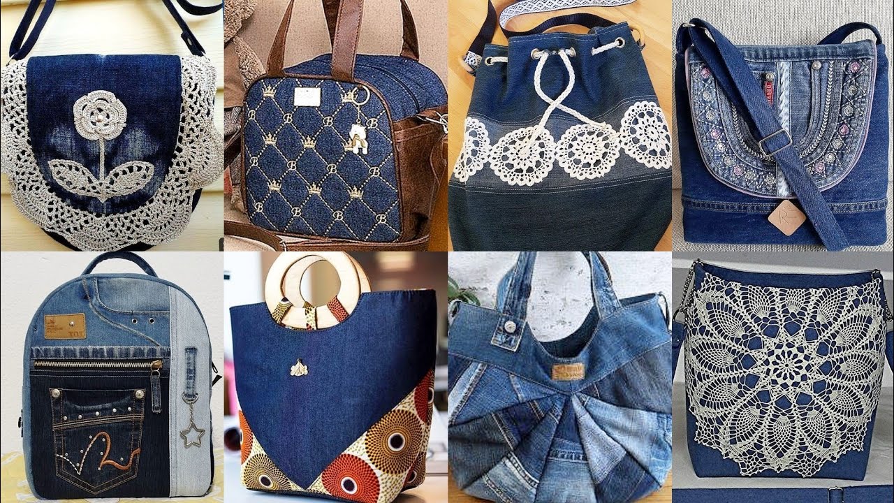 Самые красивые сумки-тоут ручной работы из переработанного денима #тренды# и идеи стилей