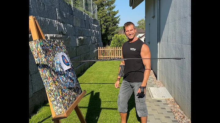 Archery arrow splitting another arrow