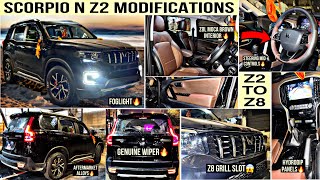 Scorpio N Modification 2025 🔥 Mahindra scorpio n modification 😱 Scorpio n Z2 To Z8