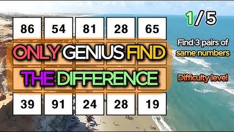 Stay focused! Find 3 pairs of identical numbers/Dementia Prevention Quizzes/Tests.165
