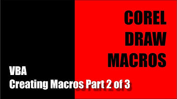 Aprendiendo VBA - Creación de una macro de CorelDRAW - Parte 2 de 3