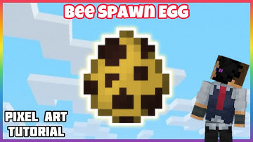 Bee Spawn Egg Pixel Art Tutorial • Minecraft