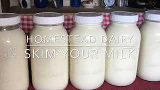 How to Skim the Cream Off Your Milk!