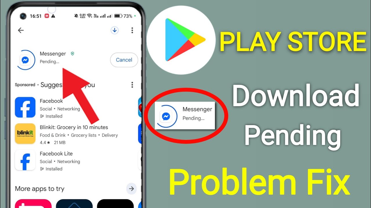 How To Fix Play Store Pending Problem || Solved Playstore Download ...