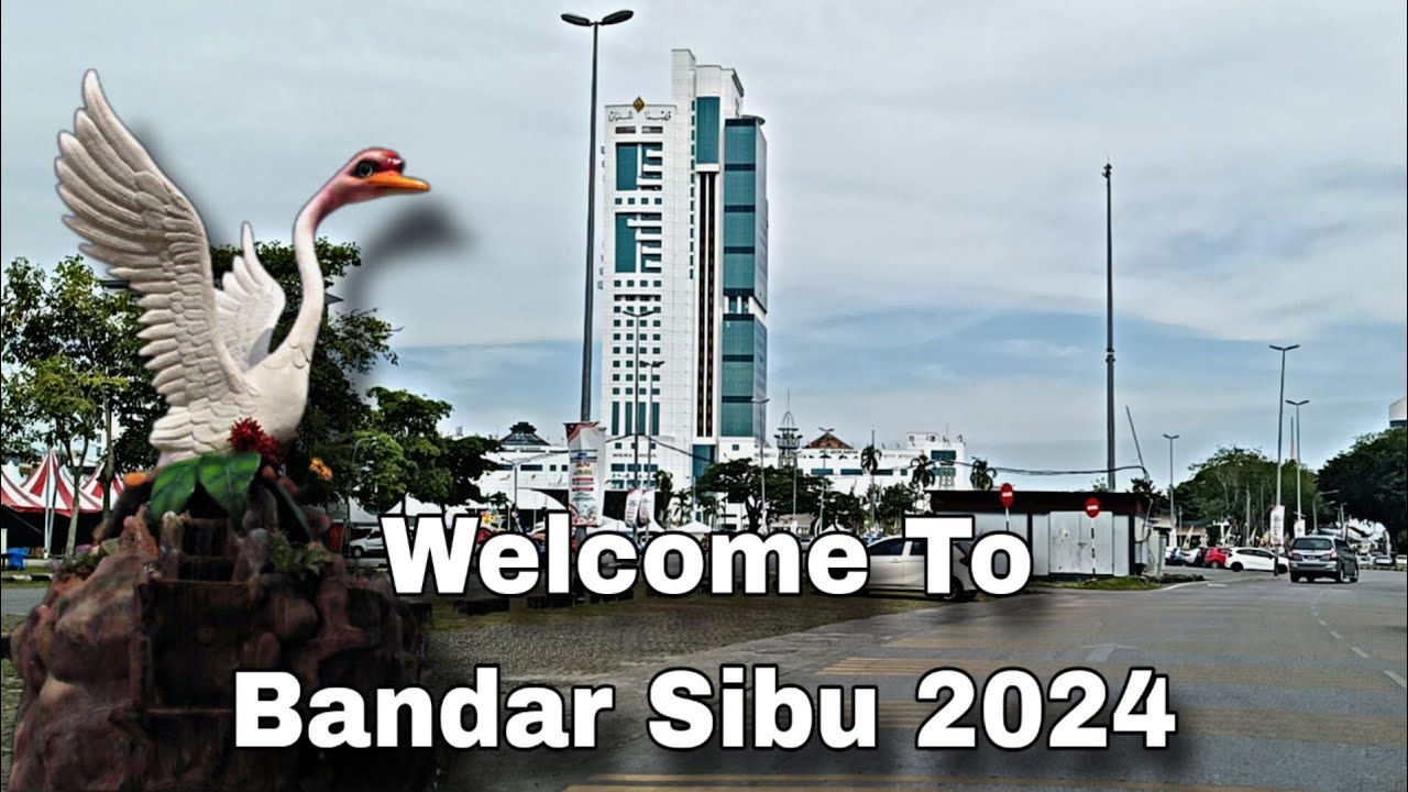 Bandar Sibu Sarawak Pada Waktu Siang Hari | Melalui Jalan Di Kawasan Bandar Sibu