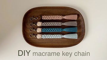 DIY | macrame key chain crown knot scoubidou | 마크라메 키 체인 왕관 매듭 스쿠비두