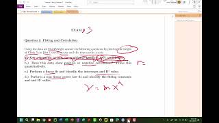 Linear and Non-Linear Fits in R and Correlation