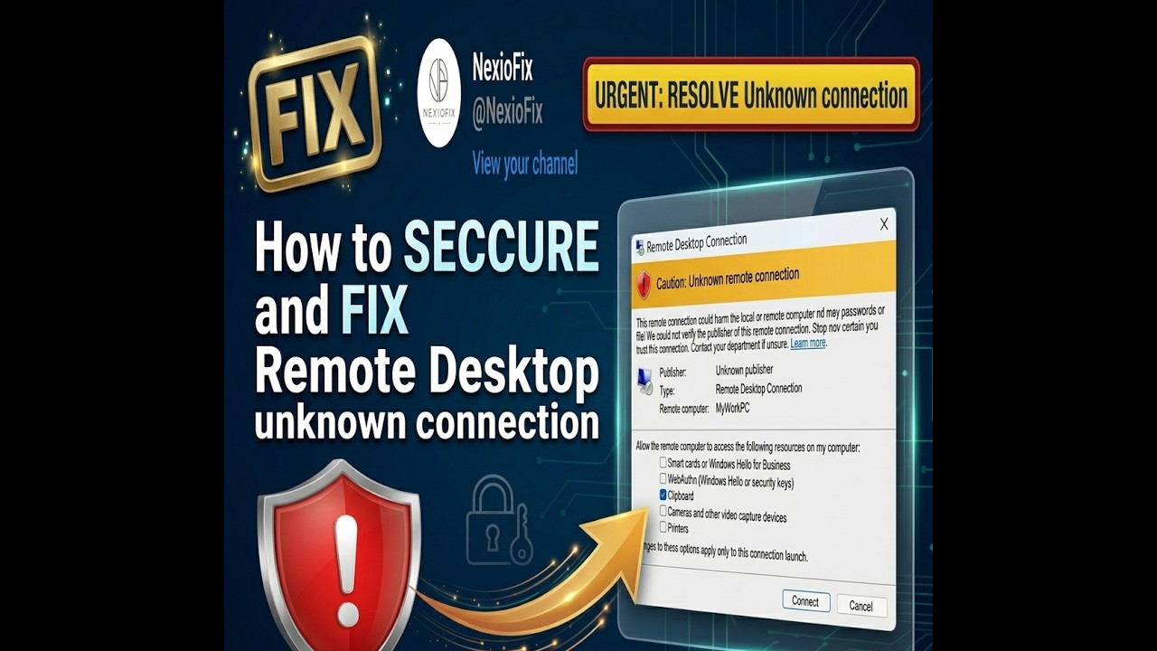 Remote Connection Warning Fix Remote Desktop