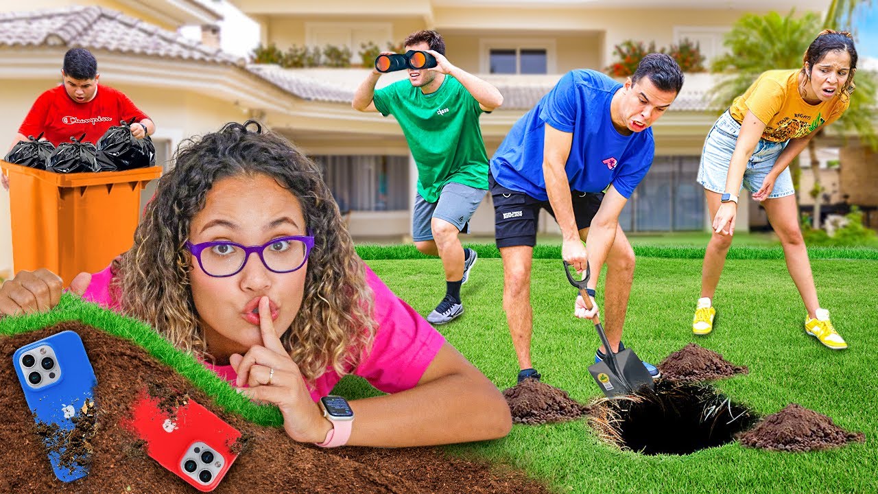 ESCONDI OS CELULARES DE TODO MUNDO DA MANSÃO E ELES SE REVOLTARAM!