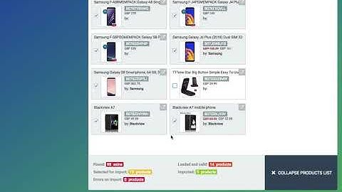 Importing Products Woozone