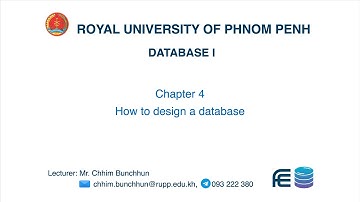 Chapter 4 How to design a database